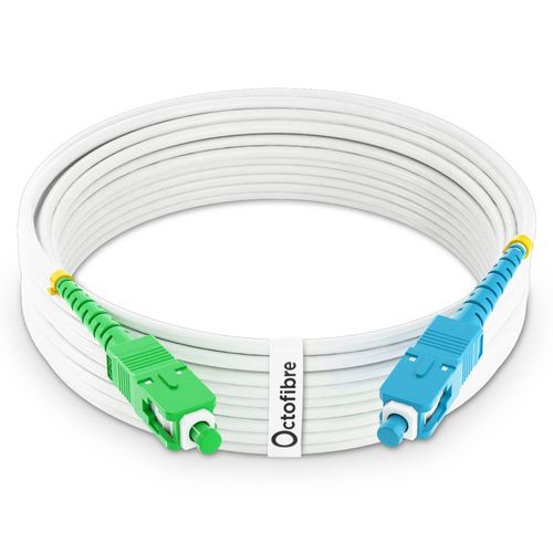 Ca¿ble Fibre Optique Freebox - 7m - Renforce¿e avec Blindage Kevlar - Rallonge/Jarretiere Fibre Optique - SC APC vers SC UPC - Garantie 10 Ans.[T1487]