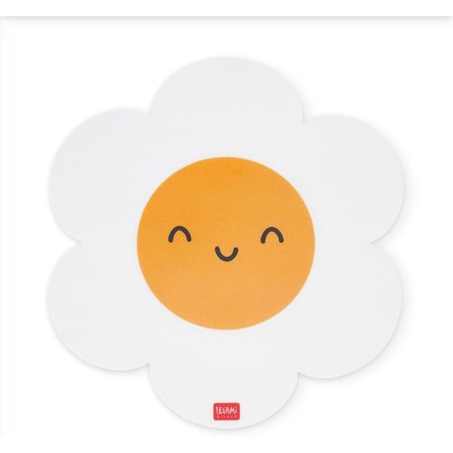 Tapis de Souris, Tapis de Souris avec Surface en PVC Anti-poussière et Anti-éblouissement, Base en Caoutchouc antidérapante, Thème Daisy, 22,3 x 23,3 cm.[F193]