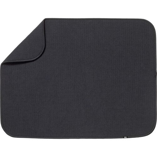 Tapis D'égouttage Pour Plan De Travail De Cuisine En Microfibre Très Absorbant Pour Vaisselle, Ustensiles, Casseroles Et Poêles, Taille Xl, 45,7 X 61 Cm, Noir.[F244]