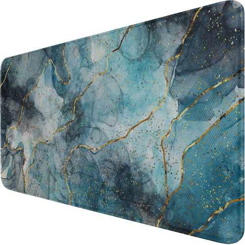 Grand tapis de souris de jeu avec bords cousus (80 x 40 cm) base en caoutchouc naturel antidérapant durable, tapis de clavier d'ordinateur imperméable, pour les professionnels de l'e-sport, .[F199]