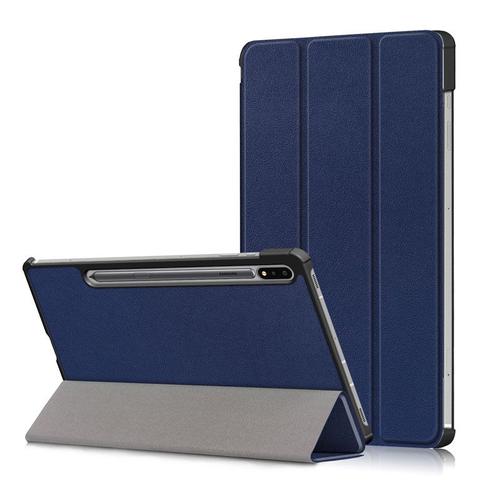 Etui Samsung Galaxy Tab S9 Bleu Navy Cuir Pu Avec Stand - Housse Coque De Protection Nouvel Samsung Galaxy Tab S9 - Accessoires Pochette Cover Xeptio Case