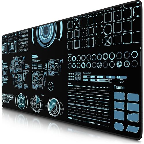 Tapis de Souris Gaming XXL 900x400mm, Mouse Pad Mat, sous-Main Bureau Gamer Extra Large en Tissu, Base antidérapante, Haute précision et Vitesse, pour Souris claviers Roccat Razer Logitech.[F721]