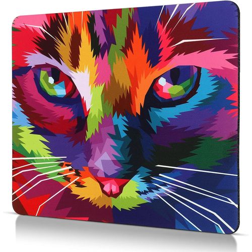 Tapis de Souris de Jeu, antidérapant, Petite Taille, au Motif de Chat, 240 x 200 mm.[F741]