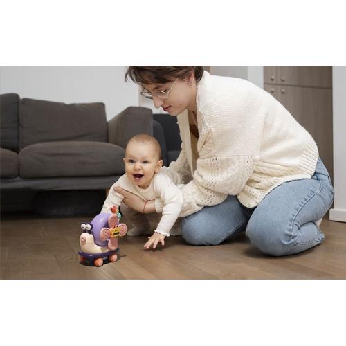 Jouet Escargot Baby Spinner Ventouse Chaise Haute Dès 6-12 Mois, Montessori  Sensoriels Jouet Eveil Bebe 1er Age,Jouet Bain Bébé Cadeau(Pourpre)