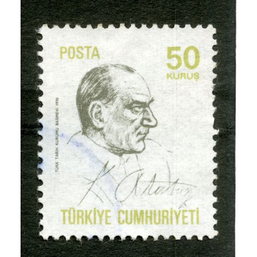 Timbre Oblitéré Turkiye Cumhuriyeti, Turk Tarih Kurumu Basimevi 1970, Posta, 50 Kurus