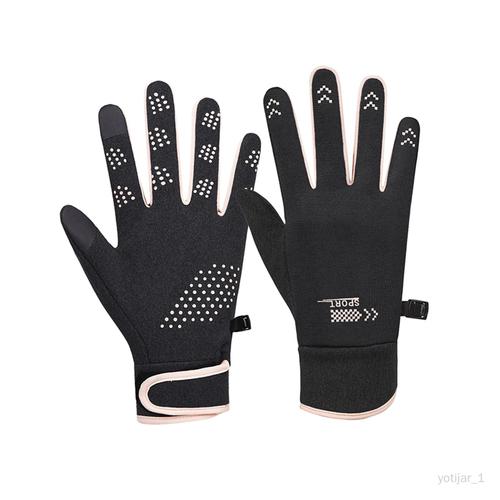 Gants De Ski D'hiver, Gants De Neige À Écran Tactile Pour Course À Pied, Noir Rose