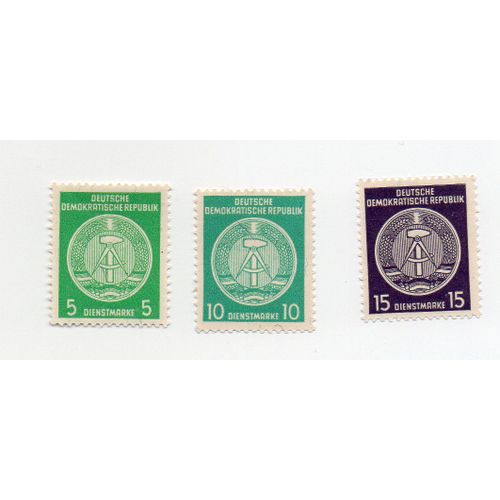 Allemagne (Ddr)- Lot De 3 Timbres De Service Neufs- Année 1955