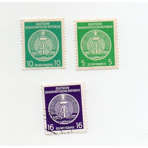 Allemagne (Ddr)- Lot De 2 Timbres De Service Neufs Et 1 Timbre De Service Oblitéré
