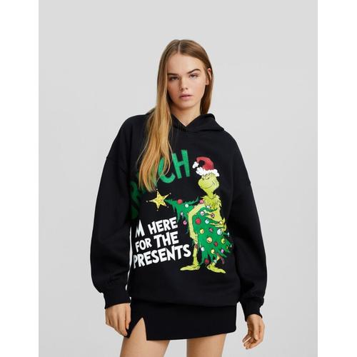  Sweat Le Grinch Capuche Imprimé Femme Xl Noir