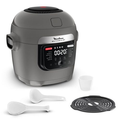 MOULINEX MZ730BF0 Multicook & Fry, 6L, Multicuiseur Air fryer, Gris