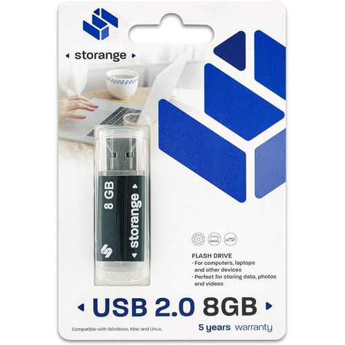 Clé USB 8 Go 2.0 Basic Noire.[F619]