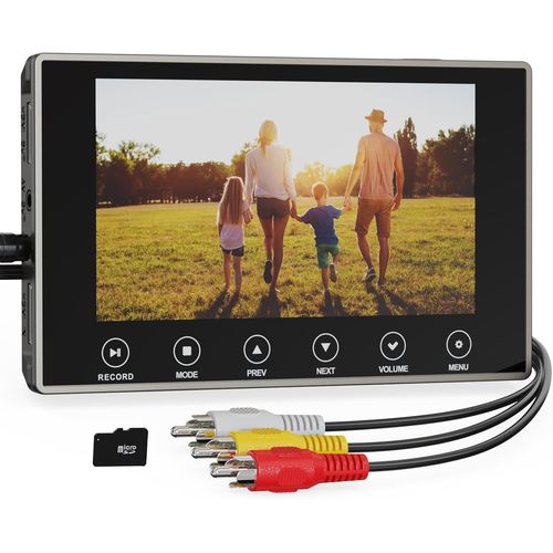 Convertisseur VHS vers Numérique 3.0, 12,7 cm Convertit VHS en Numérique, 4K VCR HI8 8 mm, Lecteur DVD, Caméscope, Mini Cassette DV, Convertisseur Analogique Vidéo vers Numérique.[T136]