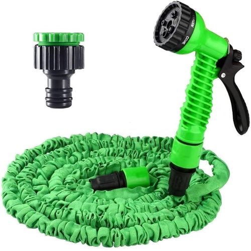 Tuyau d'arrosage Extensible 15M,Tuyau Arrosage Flexible avec 7 Fonctions Pistolet Universel,Anti-Fuite,Tuyau Arrosage Retractable pour Avage de Voiture,Irrigation des Plantes,Jardin,Nettoyage.[Y279]