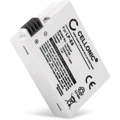 Batterie LP-E8 Compatible avec Canon EOS 550D,600D,650D,700D,Rebel T2i,T3i,T4i,T5i,Kiss X4,X5,X6i,LP-E8 1020mAh 7.2V-7.4V.[X272]