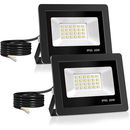 20w Projecteur Led,Spot Avec 24 Leds Eclairage Exterieur Ip65 Etanche,6000k,Mural,Pour Jardin,Patio,Garage,Entrée(2pcs).[Y829]