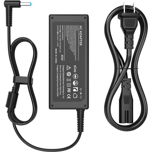 Chargeur HP Ordinateur Portable 45W Chargeur PC pour HP Elitebook 840 850 250 255 G3 G4 G5 G6 G7 G8 Pavilion X360 Notebook 13 14 15 Série 741727-001 Adaptateur Alimentation 19.5V 2.31A 4.5mmX.[P30]