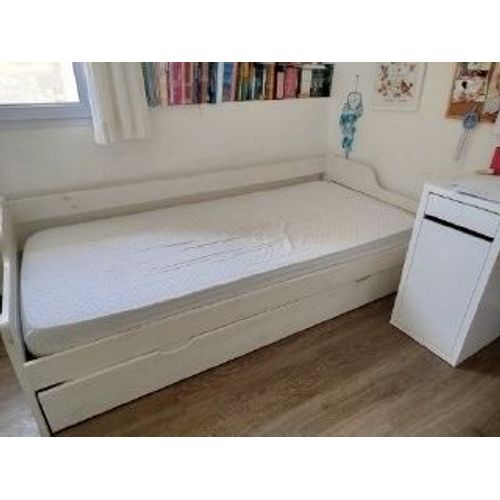 2 Lits Tiroir 90x200 ( 2 Matelas) Alinea