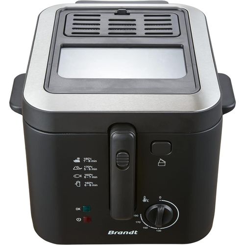 ChenQuanSarl-Fri25X2 - Friteuse -Dimensions 237X322X342Mm- Jusqu'À 1Kg De Frites - Minuteur 30 Min - Filtre Anti-Odeur - Thermostat Réglable De 130° À 190° - 2,5L - 1600W - Acier Inoxydable