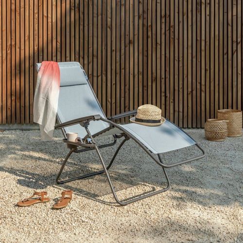 Fauteuil Relax Zéro Gravité En Acier Bleu L88xl67xh114