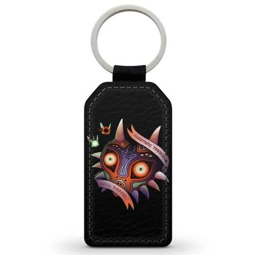 Porte-Cles Clefs Keychain Simili Cuir The Legend of Zelda Majoras Mask Masque Skull Kid