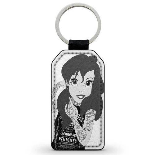 Porte-Cles Clefs Keychain Simili Cuir Ariel Disney Punk Tattoo Tatouages