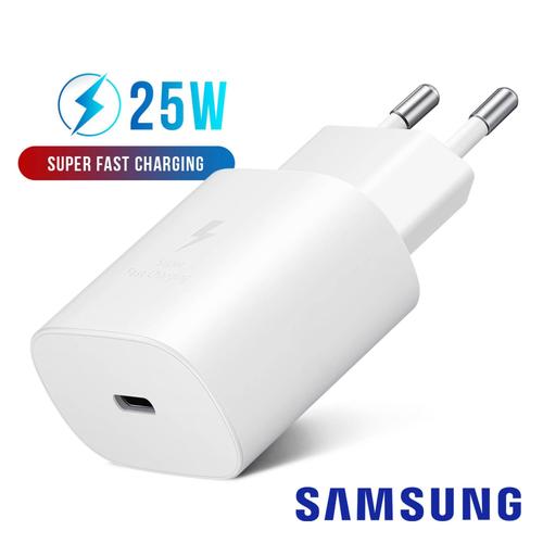 25W Chargeur Secteur Blanc Original Adaptateur Charge Rapide + Origine  Câble Cordon USB-C vers Type-C Pour Samsung Galaxy A23 / A23 5g / A33 / A53  / A24 / A34 / A54