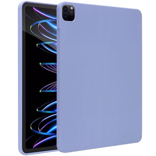 Accezz Coque Liquid Silicone Avec Porte-Stylet Ipad Pro 12.9 (2020 2022) Lila