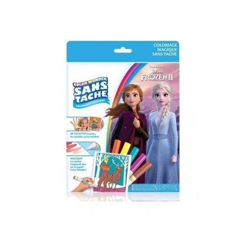 Kit Coloriage Magique 18 Pages Et 5 Feutres Color Wonder - Ne Tache Pas - Set Creatif Reine Des Neiges Et Carte - Pour Disney
