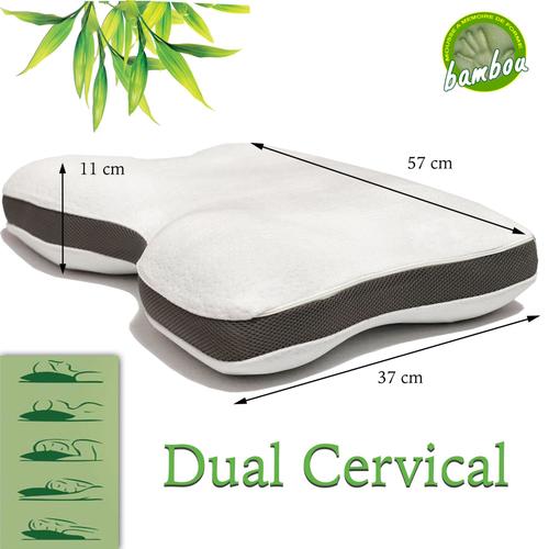 Oreiller Dual Cervical Bambou Htconfort 60x40