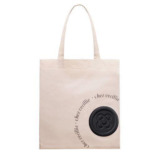 Shopping Tote bag, Coton sac fourre-tout, Noir, Panot design, Sacs De Courses avec Mousqueton pour clés - Made in Barcelona