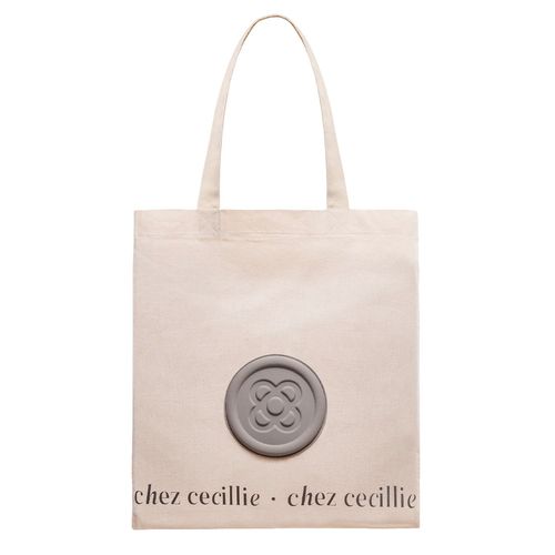 Shopping Tote bag, Coton sac fourre-tout, Gris, Panot design, Sacs De Courses avec mousqueton pour clés - Made in Barcelona