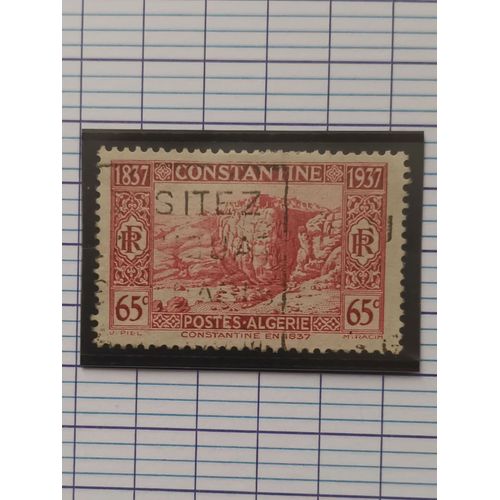 L234 -- Timbre Oblitéré Algérie Département Français N °131 -- Année 1936/37 -- " Site Et Paysage, Vue De Constantine, En 1937 ".