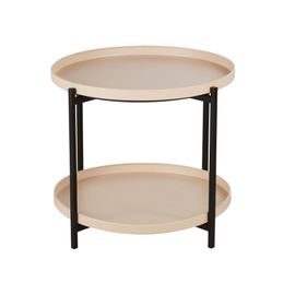 Bout De Canapé En Métal Beige
