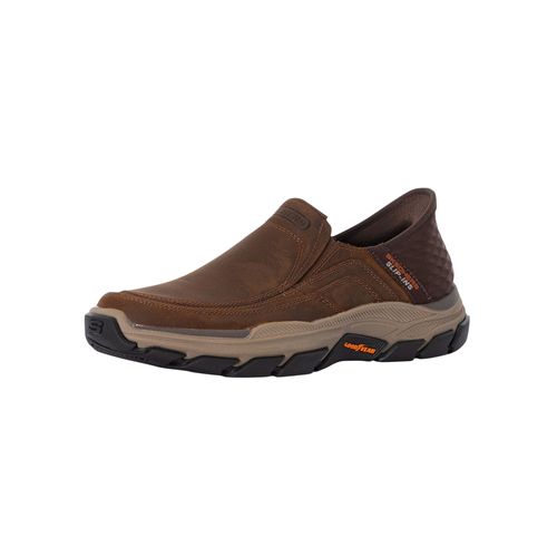 Skechers Baskets En Cuir À Enfiler, Marron - 39 1/2