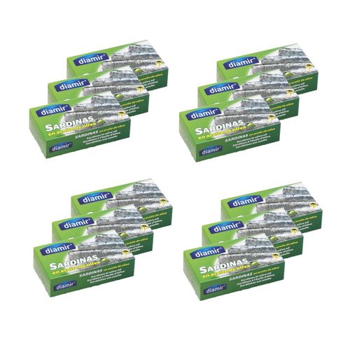Lot 12x Sardines À L'huile D'olive - Boîte 125g