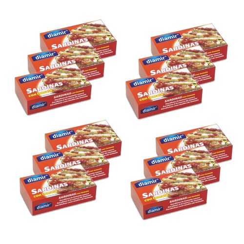 Lot 12x Sardines À La Tomate - Boîte 125g