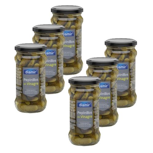 Lot 6x Cornichons Au Vinaigre - Bocal 300g