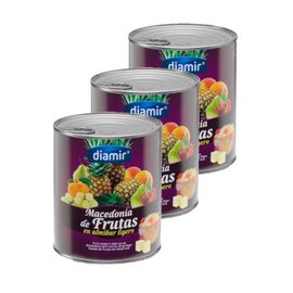 Lot 3x Macédoine De Fruits Au Sirop - 4/4 - Boîte 840g