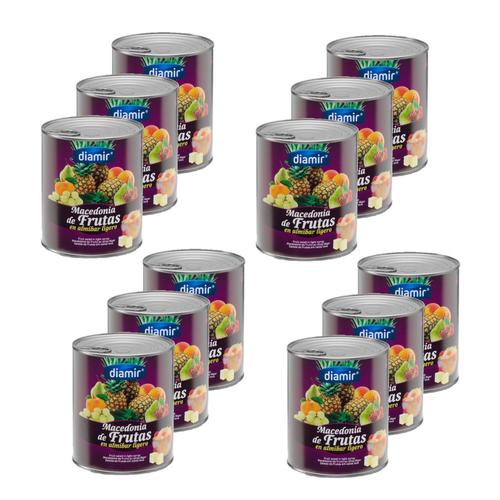 Lot 12x Macédoine De Fruits Au Sirop - 4/4 - Boîte 840g