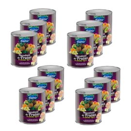 Lot 12x Macédoine De Fruits Au Sirop - 4/4 - Boîte 840g