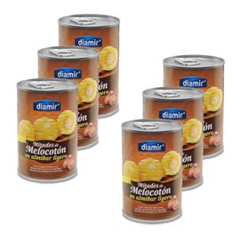 Lot 6x Demi Pêches Au Sirop - Boîte 420g