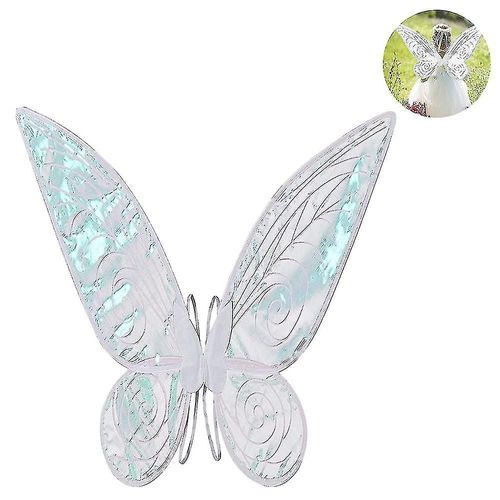 Ailes De Fée Transparentes Scintillantes Pour Enfants, Déguisement D'elfe D'halloween, Ailes D'ange Papillon, Ailes De Fée Pour Adultes, Blanches Pour Filles