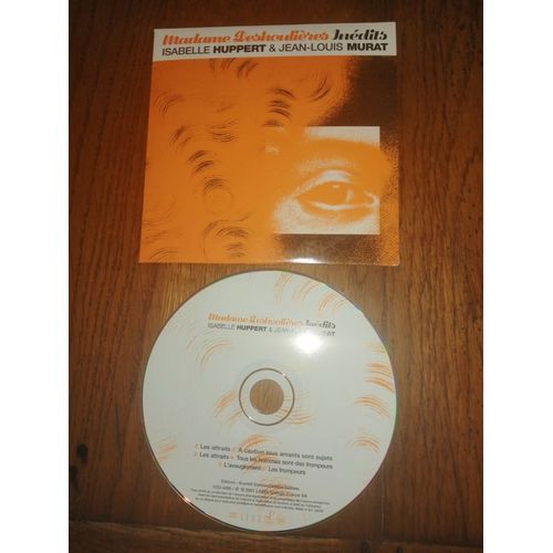 Cd Single Collector Isabelle Huppert & Jean-Louis Murat " Madame Deshoulieres Inédits " 6 Titres De 2001 Pop Folk World Country,