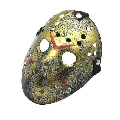Masques D'halloween Explosifs Freddy Vs. Jason Horror Festival Masque Drôle Bal Jason Masque Vintage Or