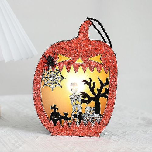 Nouveau Accessoires de déguisement d'halloween Led lumineux jack-o-lanterne Halloween lampe à huile Portable Costumes d'halloween citrouille