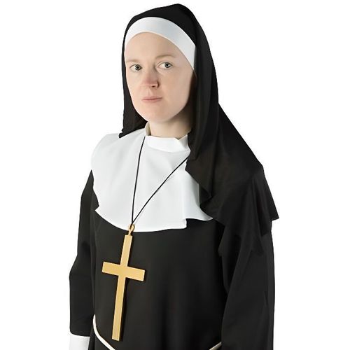 Coiffe De Religieuse - Ptit Clown - Déguisement - Noir Et Blanc - Adulte