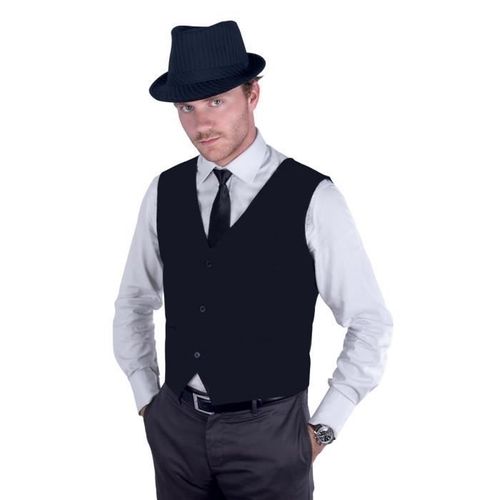 Gilet Sans Manches En Tissu - Ptit Clown - Re43912 - Noir - Adulte