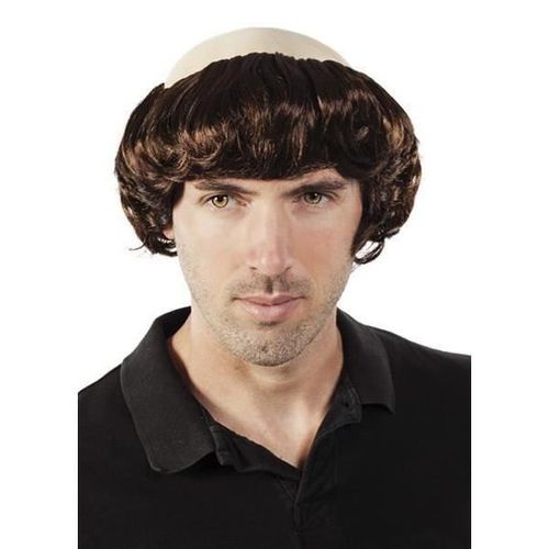 Perruque De Moine Marron Homme