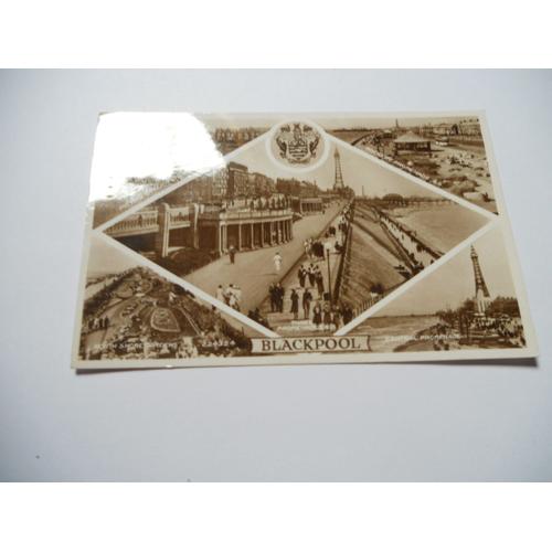 Royaume Uni Carte Ancienne Blackpool De 1953 Edit Valentie Ecrite Voyager