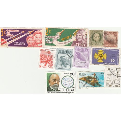 11 Timbres Oblitérés De Cuba Emis Entre 1899 Et 1982